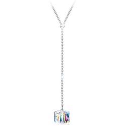 LADY COLOUR Jewelry Gifts for Mom, A Little Romance Series 925 Sterling Silver Dangle Earrings / Choker Necklace, Crystals Hypoallergenic Jewelry, Birthday Gifts for Her