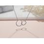 Mother Son Necklace Sterling Silver 2 Interlocking Circles Infinity Necklace Mom Gifts Birthday Gifts Jewelry for Women