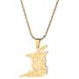 Stainless Steel Trinidad and Tobago Map City Name Pendant Necklace Women Men Charm Jewelry