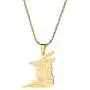 Stainless Steel Trinidad and Tobago Map City Name Pendant Necklace Women Men Charm Jewelry