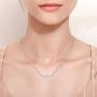 Zillaly 18K Gold Silver Rose Gold Plated Stainless Steel ECG Heartbeat Love ECG Necklace Female Jewelry
