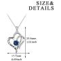 AOBOCO Sterling Silver I Love You Heart Necklace, Romantic Valentines Day Love Jewelry Gifts for Her