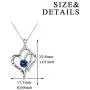 AOBOCO Sterling Silver I Love You Heart Necklace, Romantic Valentines Day Love Jewelry Gifts for Her