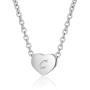 ZRAY Tiny Heart Initial Necklace 18K Silver Filled Handmade Dainty Personalized Letter Heart Choker Necklace Alphabet Pendant Jewelry Gift for Women Teen Girls