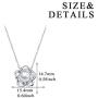 POPLYKE Sunflower Pearl Necklace for Women AAAA Pearl Choker Sterling Silver Lotus Flower Necklace for Women