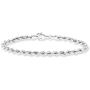 Miabella 925 Sterling Silver 4mm Classic Rope Chain Link Bracelet for Women Men, 6.5, 7, 7.5, 8, 8.5 Inch Made in Italy