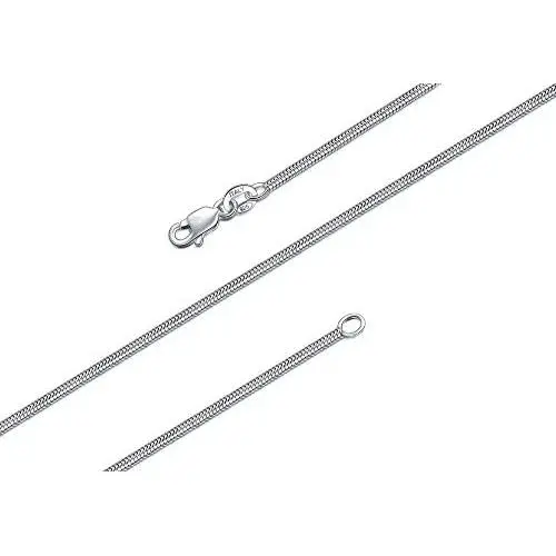 BORUO 925 Sterling Silver Snake Chain Necklace, 1mm 1.6mm Solid Italian Nickel-Free Chain Lobster Claw Clasp 14-30 Inch BORUO 925 Sterling Silver Snake Chain Necklace, 1mm 1.6mm Solid Italian Nickel-Free Chain Lobster Claw Clasp 14-30 Inch