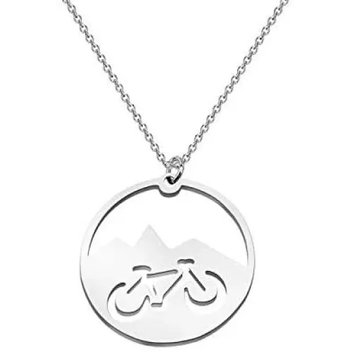 BAUNA Mountain Bike Necklace Travel Accessories Sport Pendant for Cyclist Cycling Lovers Mountain Enthusiasts