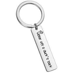 TOGON Funny Keychain for Women Girl Friend Family Duck Jewelry Inspirational Quote Keychain Water Off A Ducks Back Keychain