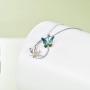 Butterfly Necklace Sterling Silver Teardrop Daisy Flower Butterfly Pendant Necklace Jewelry Birthday Anniversary Mothers Day Gifts for Women Teens Girlfriend Wife Her Mother Daughter