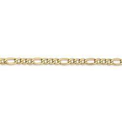 14k Yellow Gold 3.5mm Figaro Chain Necklace - with Secure Lobster Lock Clasp