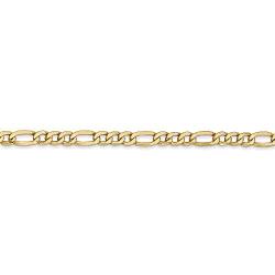 14k Yellow Gold 3.5mm Figaro Chain Necklace - with Secure Lobster Lock Clasp