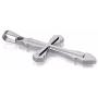 Elfasio Jewelry Stainless Steel Cross Pendant Necklace Mens Boys Chain Silver Tone 18-30inch