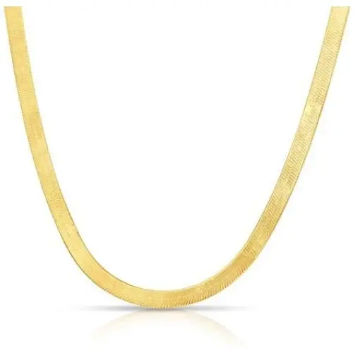 .925 14K Gold Plated Sterling Silver 3.2MM, 4.3MM, 6.8MM or 9MM Flexible Flat Magic Herringbone Chain Necklace .925 14K Gold Plated Sterling Silver 3.2MM, 4.3MM, 6.8MM or 9MM Flexible Flat Magic Herringbone Chain Necklace