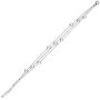 Sterling Silver Layered Bracelet for Women with Round Cut Simulated Diamond