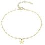 KRENQUE 14k Gold Plated Anklet,Dainty Lace/Coin/Figrao/Rectangle/Beaded/Star Chain Anklet Jewelry,Boho Anklet,Delicate Gold Chain Anklet Lucky Lace Chain Adjustable Foot Chain for Womens