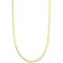 Miabella 18K Gold Over Sterling Silver Italian Solid 3.5mm Flexible Flat Herringbone Chain Necklace for Women Men 16, 18, 20, 22, 24, 26, 30 Inch Made in Italy