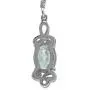 Silvershake 9x7mm Oval Shape 925 Sterling Silver Triquetra Celtic Knot Dangle Hook Earrings