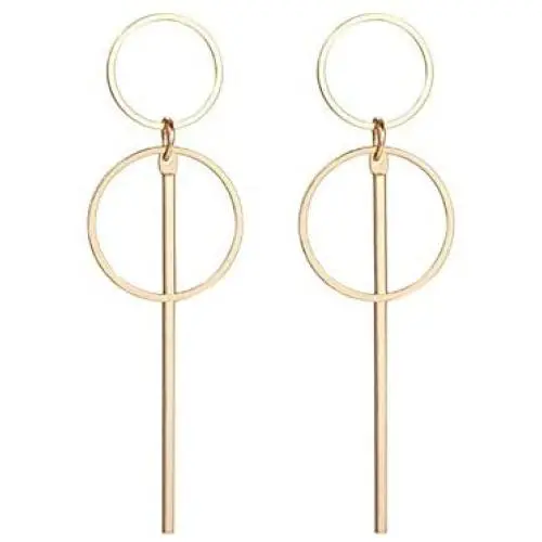 Geometric Double Circle Hoop Dangle Earrings Simple 8 Infinity Knot Bar Tassel Drop Earrings for Women Jewelry Geometric Double Circle Hoop Dangle Earrings Simple 8 Infinity Knot Bar Tassel Drop Earrings for Women Jewelry
