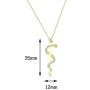 KUIYAI Staff of Asclepius Necklace with Cubic Zirconia Medical Symbol Necklace Jewelry
