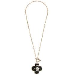 Fashion Jewelry Enamel Rhinestone Flower Charm Pendant Necklace for Women Girls