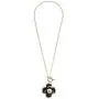 Fashion Jewelry Enamel Rhinestone Flower Charm Pendant Necklace for Women Girls