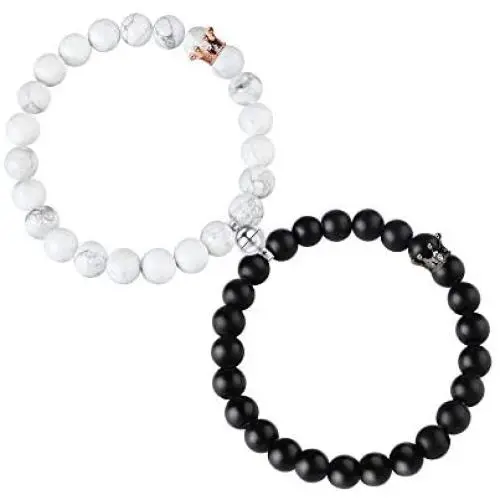 YADOCA 2 Pcs Magnetic Couples Bracelets for Women Men Beaded Matching Bracelets for Him and Her Connect Bracelet Crown Bracelet for Couple Valentine’s Day Gift Best Friend Bracelets Friendship YADOCA 2 Pcs Magnetic Couples Bracelets for Women Men Beaded Matching Bracelets for Him and Her Connect Bracelet Crown Bracelet for Couple Valentine’s Day Gift Best Friend Bracelets Friendship