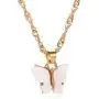 FUTIMELY Butterfly Hoop Earring Pendant Necklace,Acrylic Animal Butterfly Necklace Huggie Drop Earrings Set,Simple Charm Colour Suit for Women Teens Girls
