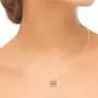 TJD 0.03 Carat White Natural Diamond Pendant Necklace 10K White Gold (G-H Color, I2-I3 Clarity) Diamond Pendant Necklace for Women Diamond Jewelry Gifts for Women