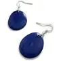 Tagua Earrings in Blue, Vegetable Ivory Dangle Earrings TAG272, Organic Earrings, Tagua Earrings Royal Blue