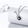 Aurora Tears Guitar/Violin Necklace 925 Sterling Silver Music Pendant Fans Musician Jewelry