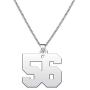 YSAHan Personalized Lucky Number Necklace Custom Made Number Stainless Steel Pendant for Women Girls