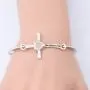 BAUNA Mustard Seed Faith Gift Matthew 17:20 Bible Verse Charm Bangle Christian Inspirational Jewelry for Women