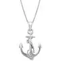 Honolulu Jewelry Company Sterling Silver Ship Anchor and Rope Necklace Pendant with 18'' Box Chain Honolulu Jewelry Company Sterling Silver Ship Anchor and Rope Necklace Pendant with 18'' Box Chain