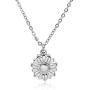 YOUCANDOIT2 Sunflower Garden Flowers Y Necklace Gardener Jewelry Stainless Steel Heart Shaped Initial Letters A-Z