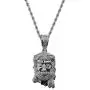Men Women 14k White Gold Pl Cross Jesus Head Crucifix Diamond Religious Ice Out Pendant Piece Charm Pendant, Stainless Steel Real 2.5 mm Rope Chain, Mans Jewelry, Iced Pendant, Jesus Necklace Men Women 14k White Gold Pl Cross Jesus Head Crucifix Diamond Religious Ice Out Pendant Piece Charm Pendant, Stainless Steel Real 2.5 mm Rope Chain, Mans Jewelry, Iced Pendant, Jesus Necklace