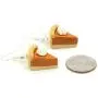 Best Wing Jewelry Halloween Thanksgiving Fall Season ''Pumpkin Pie'' Polymer Clay Earrings (Braided Crust Edge)