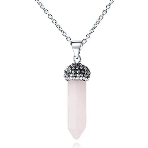 Natural Amethyst Healing Pendant Necklace,Chakra Stone Gemstone Crystal Pendants Calming Energy Jewelry Necklace for Women Ladies Girls Natural Amethyst Healing Pendant Necklace,Chakra Stone Gemstone Crystal Pendants Calming Energy Jewelry Necklace for Women Ladies Girls