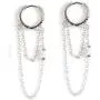 CZ Chain Dangle Drop Small Hoop Cuff Earrings S925 Sterling Silver for Women Girls Cartilage Sensitive Ears Fashion Elegant Chic Cubic Zirconia Threader Tassel Dangling Hypoallergenic Gifts CZ Chain Dangle Drop Small Hoop Cuff Earrings S925 Sterling Silver for Women Girls Cartilage Sensitive Ears Fashion Elegant Chic Cubic Zirconia Threader Tassel Dangling Hypoallergenic Gifts