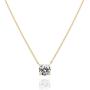 PAVOI 14K Gold Plated Swarovski Crystal Solitaire 1.5 Carat (7.3mm) CZ Dainty Choker Necklace | Gold Necklaces for Women