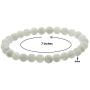 Glossy 6 mm Round Moonstone Stretch Bracelet , 7''