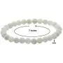 Glossy 6 mm Round Moonstone Stretch Bracelet , 7'' Glossy 6 mm Round Moonstone Stretch Bracelet , 7''