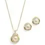 Mariell Freshwater Pearl Button Wedding Necklace and Earrings Gold Jewelry Set for Bridesmaids & Brides Mariell Freshwater Pearl Button Wedding Necklace and Earrings Gold Jewelry Set for Bridesmaids & Brides