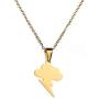 RZCXBS Thunder Necklace Hypoallergenic Surgical Stainless Steel Storm Cloud Lightning Pendant Necklace
