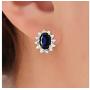 RYLOS Jewelry For Women 14K Yellow Gold Birthstone Jewelry Ring, Earring & Pendant Necklace Gemstone & Genuine Diamonds 6X4MM Birthstone Womens Jewelry Matching Friendship Gold Jewelry For Women