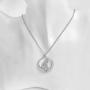 Round Howling Wolf Totem Necklace Pendant with Chain for Men and Women Animal Movie Jewelry