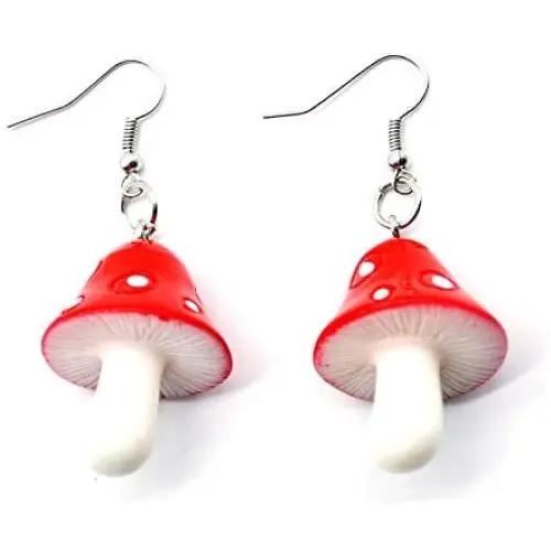 Women Environmental theme Acrylic Dangle Earrings For Female Girls Party Red Purple Acrylic Colorful Mushroom Long Pendant Earrings Women Environmental theme Acrylic Dangle Earrings For Female Girls Party Red Purple Acrylic Colorful Mushroom Long Pendant Earrings