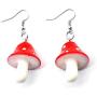 Women Environmental theme Acrylic Dangle Earrings For Female Girls Party Red Purple Acrylic Colorful Mushroom Long Pendant Earrings