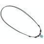 Nove Jewelry Leather Hawaiian Sea Turtle Necklace - Bone Beaded Necklace - Wood Bead and Adjustable Cord
