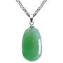 iSTONE Gemstone Crystal Necklace for Women Healing Stone Pendant Jewelry for Men Pendulum Divination Energy Healing Crystals Chakra Stones Necklace (20 Inches Stainless Steel Chain)